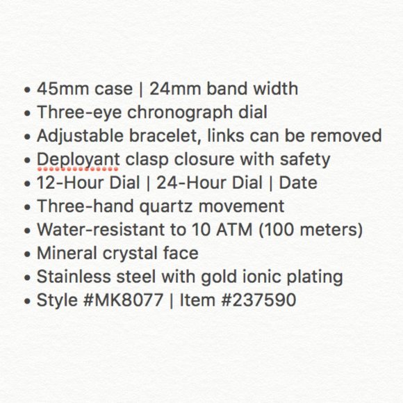 Michael Kors Oversized Runway Chronograph Watch - Picture 7 of 7